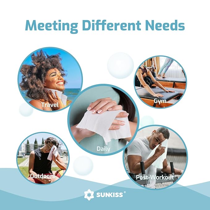 SUNKISS Trustplus Wet Wipes for Adult No Rinse, Extra Large 8”x12” Body Cleaning Washcloths for Elderly Incontinence & Cleansing, Fresh Scented, 800 Count (16 Packs of 50)