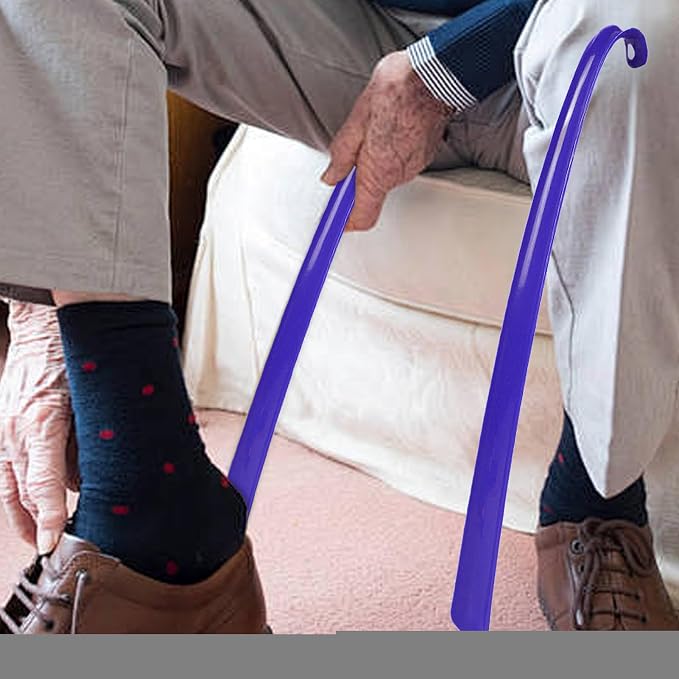 Shoe Horn for Seniors - 16.7 Inches Long Shoe Horn | Travel Shoe Lifter Flexible Shoe Horn Long Handle | Shoehorn Sock Remover Helper with Comfort Grip Shoe Lifter for Seniors, Men, Women