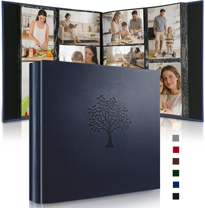 Photo Album 4x6 600 Pockets Slip In Extra Large Capacity | PU Leather Cover Picture Album Holds Horizontal & Vertical Photos for Family Wedding Baby Anniversary Christmas Gift