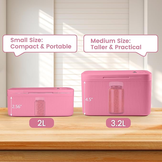 Medicine Lock Box with Code,Taller Size Small Lock Box with Combination Code for Medication Safe,Lock Box for Pills/First Aid Kits/Snack/Ipad Mini,Locked Container for Home/Office 9.4X5.5X5.7inch Pink