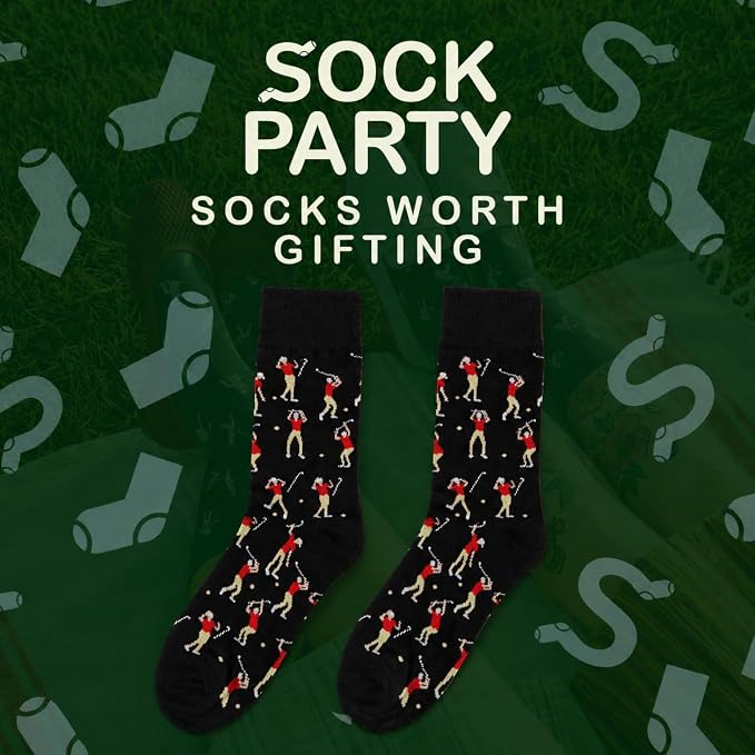Funny Golf Socks For Men, Hilarious Golf Gift For Men, One Size 8-13