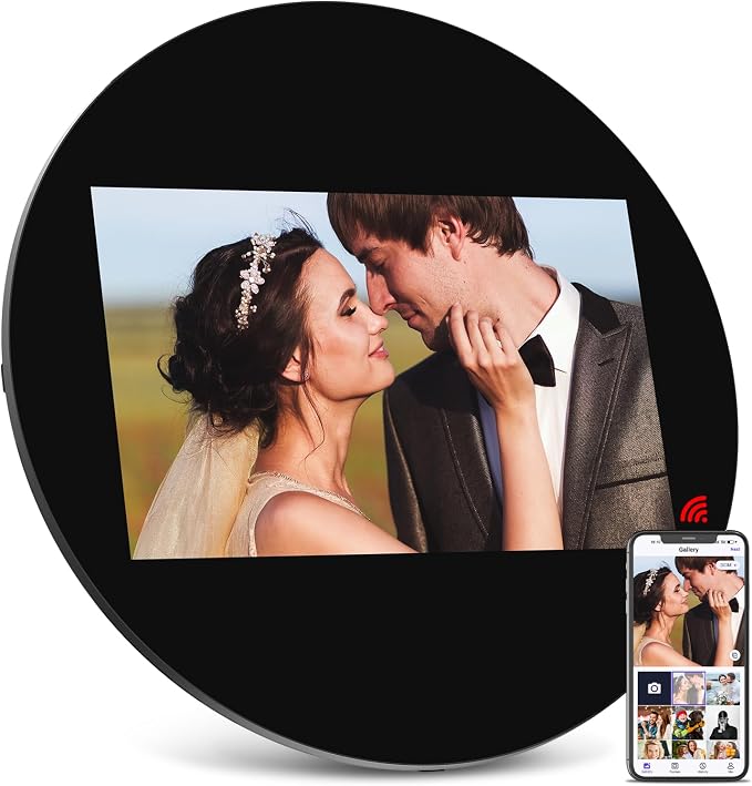 SAMMIX Digital Picture Frame 10.1 Inch WiFi Digital Photo Frame, IPS HD Touch Screen, 32GB Storage, Slideshow, Easy to Share Photos and Video via Uhale APP, Gift for Family