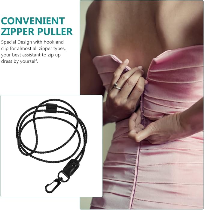 Milisten Zipper Puller Helper for Boots and Dresses Zipper Assist Tool for Elderly and Kids Travel Aid 21.25In Long 1 Pc