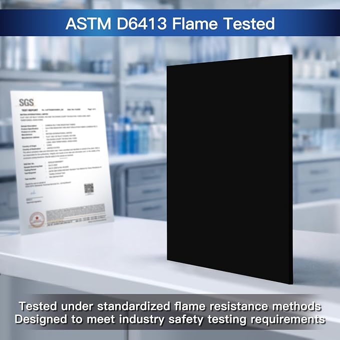 Fireproof Welding Blanket - 2 Pack 10x10 Inch, Matska Carbon Felt Soldering Mat & Pad, ASTM D6413 Certified 5mm Flame Retardant Fabric, Heat Shield for Brazing, Stove Wick, Black