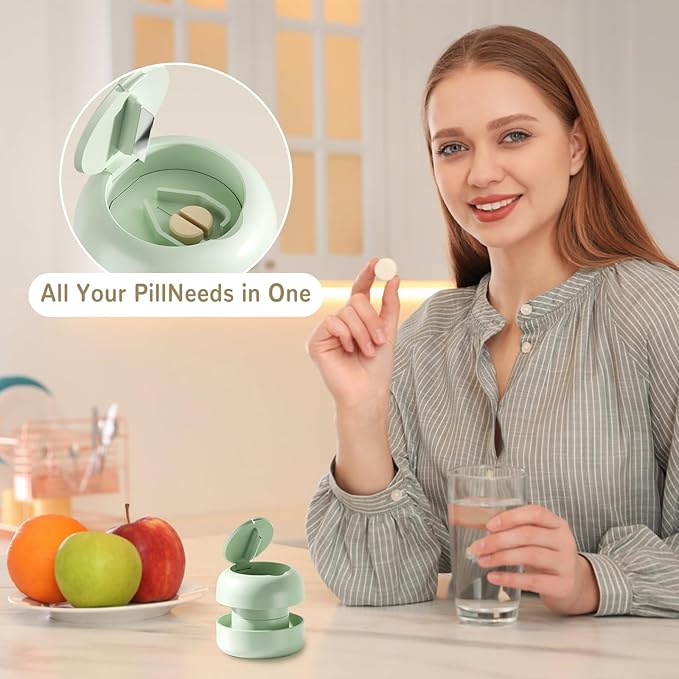 Pill Crusher Pill Splitter for Small Pills,Fine Powder,Grinder Fine Powder 3 in 1