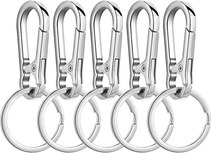 Wikavanli Metal Keychains Keyring Key Chain Ring Clip Holder Organizer for Home Car Keys Key Finder Women Men