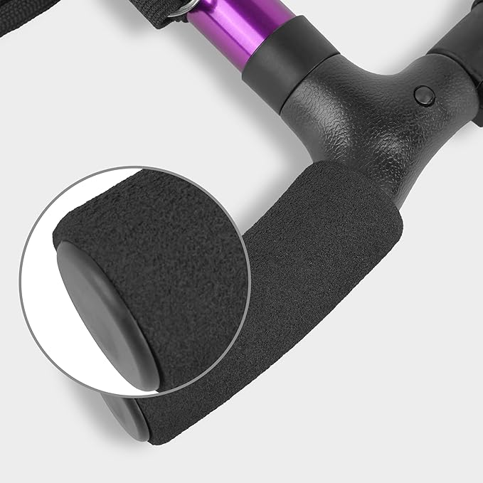 Folding Cane with Led Light, Adjustable Canes for Men and Women, Walking Stick for Elderly with Cushion Handle and Pivoting Quad Base for Hiking Mountain Climbing Backpacker…