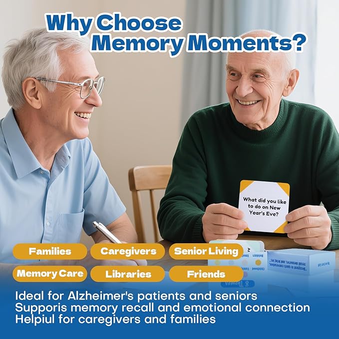 Conversation Cards for Dementia – Dementia Activities for Seniors with Alzheimer’s | Memory & Reminiscence Cards for Families and Caregivers