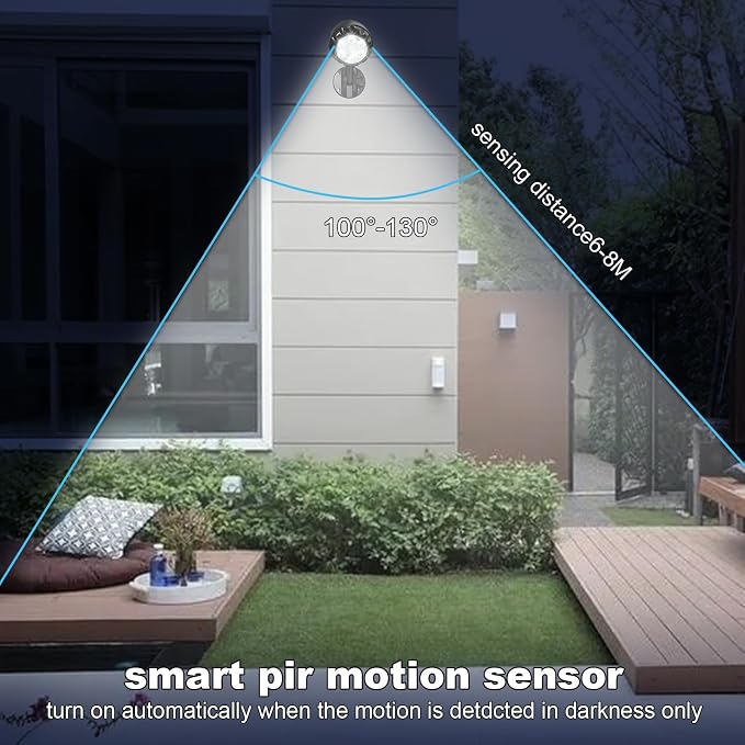 Battery Powered Motion Sensor Outdoor Lights,Waterproof 2Packs | IP65 Waterproof Spotlight,6 LED Motion Detecting Light,360° Adjustable Floodlight for House Walls Garage and Yard Porch
