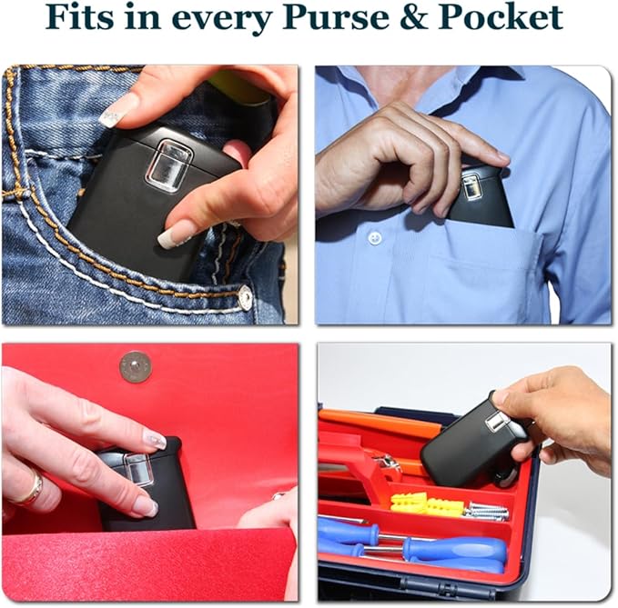 EasY Magnifier Small Pocket Magnifying Glass 30X with LED Light for Reading; Lighted Hand Held Coin Loupe; Mini Magnify Lens; Gifts for Seniors