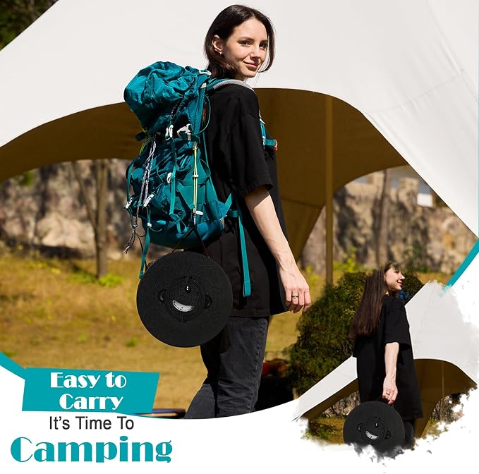 Collapsible Stool with Cushion,1000 lbs Capacity,19.7-in Adjustable Height | Wider & Taller Heavy Duty Portable Telescoping Folding Seat Chair for Adults Camping,Fishing,Travel,Queue Wait,Stadium View