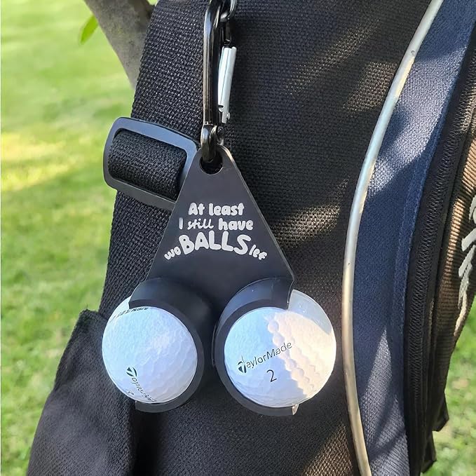 2Pcs Portable Golf Ball Holder Funny Gifts, Easy Attachment to Bag or Cart, Golf Accessories for Men & Women