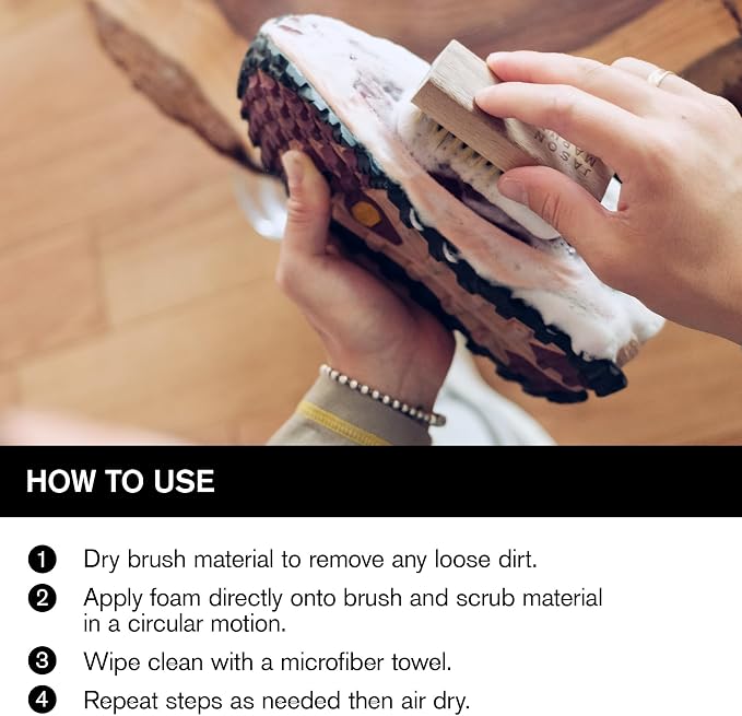 Jason Markk Ready-To-Use Foam, Shoe Cleaner, Sneaker Care, Ideal for Footwear, Safe for Leather, Suede, Nubuck, Cotton, Knits, 7oz