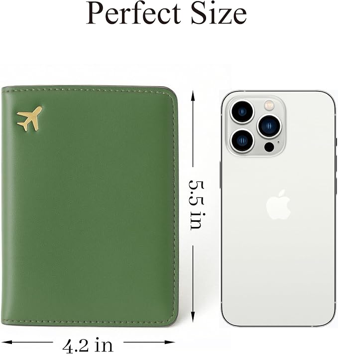 Passport Holder for Travel, RFID Blocking Waterproof PU Leather Travel Passport Cover Case Wallet