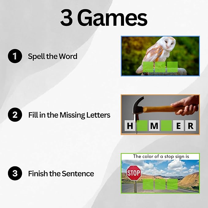 Generic Spell Check | Senior Word Game | Dementia Activities | Spelling Game | Alzheimer's Game | Dementia Gift | Nursing Home Activity