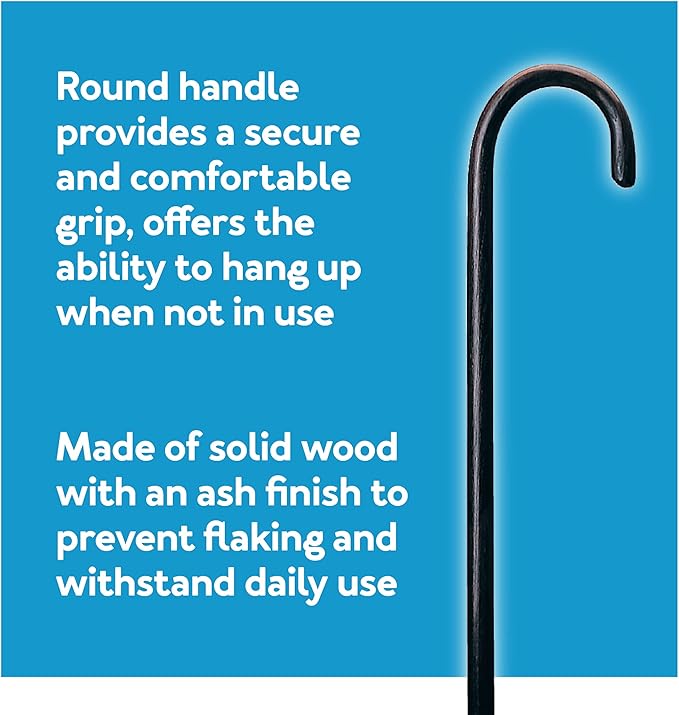 CAREX Solid Wood Walking Cane - Wooden Canes for Men & Women with 250 lb Weight Capacity - 36” Long, 1" Diameter, Wood Canes with Walnut Finish - Rubber Tip Single Point Cane, Walnut Finish, Organic Calendula, 1 Count