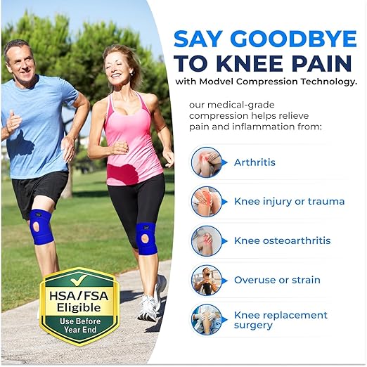 Modvel ELITE Knee Brace for Men & Women – Patella Gel Pads & Side Stabilizers for ACL, Meniscus Tear, Arthritis & Injury Recovery – Maximum Support for Running, Sports & Joint Pain Relief