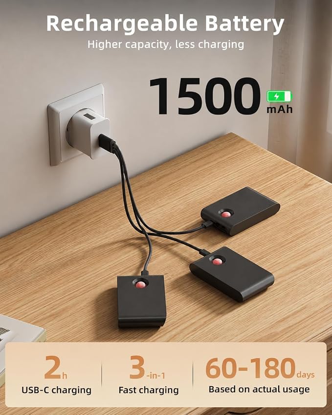 EZVALO 6 Pack Motion Sensor Night Lights, Sync LED Stair Lights Indoor, 1500mAh Rechargeable, Magnetic & Dimmable, 3000K Soft White, Portable Nightlight for Hallway, Stairs, Bathroom, Bedroom (Black)