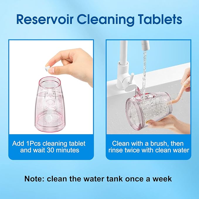 Water Flossers for Teeth, 300ML Cordless Oral Irrigator Rechargeable Dental Flosser Picks with 5 Modes 5 Jet Tips,IPX7 Waterproof Teeth Cleaner for Braces Gum Care, Home Travel Use