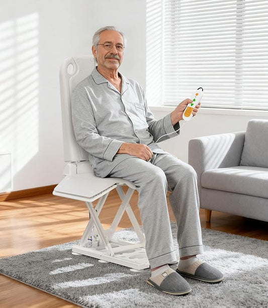 2-in1 Electric Chair Lift, Stand Up Independently from Floor, Support Up to 300 LBS, Chair Lift for Elderly, Help You Stand Up for Living Room & Bathtub