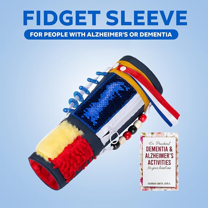 Assistex Fidget Sleeve for Adults with Dementia - Calming Activities and Memory Games for Seniors- Sensory Mat - Aids Products for Elderly Patients - Alzheimers busy board