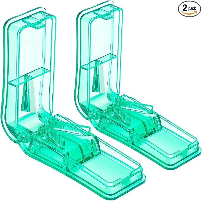 AVIDACE 2PCS Pill Cutter, Professional Pill Splitter for Cutting Small Pills or Large Pills in Half