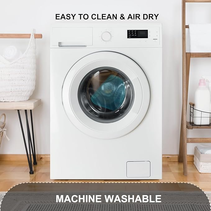 Bath Tub and Shower Mats, Non Slip 40 x 16 Inch Extra Large Bathtub Mat, Machine Washable Bathmat with Drain Holes, Suction Cups for Bathroom Floor, Clear Turquoise