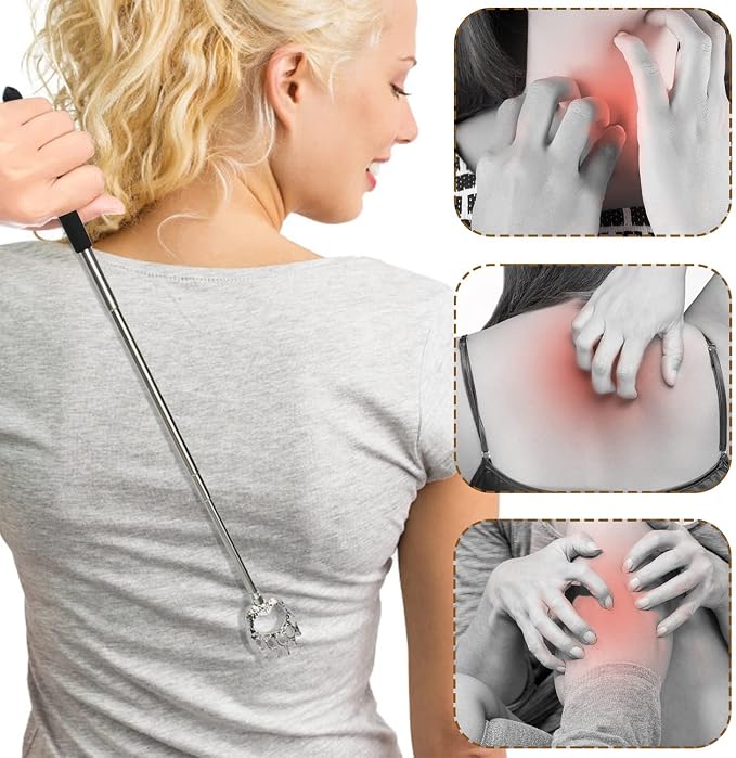 HOFASON 3 Pack Back Scratcher for Men Women, Fathers Day Dad Gifts for Husband/Grandpa, Christmas Stocking Stuffers for Men/Women/Adults, Novelty Idea Gifts Bear Claw Telescopic Back Scratcher