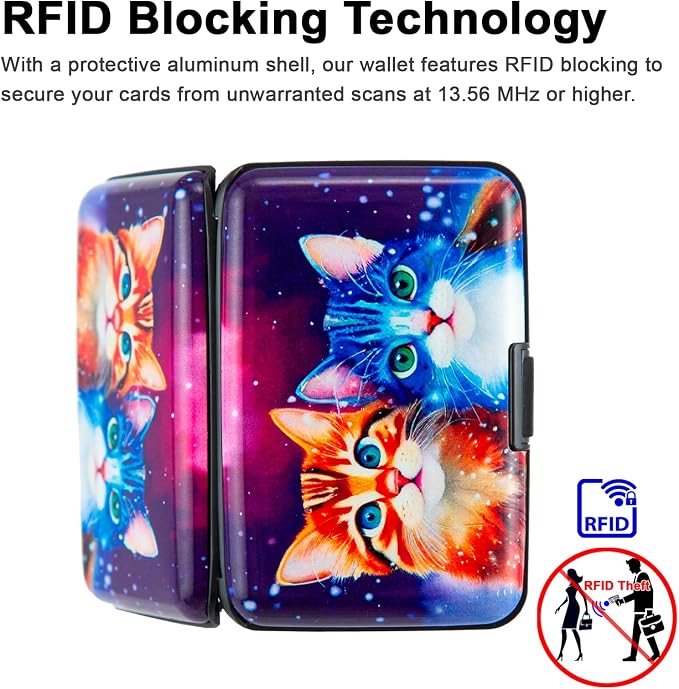 Credit Card Holder Small RFID Blocking Wallet Business Metal Slim Mini Aluminum Hard Case for Women Men