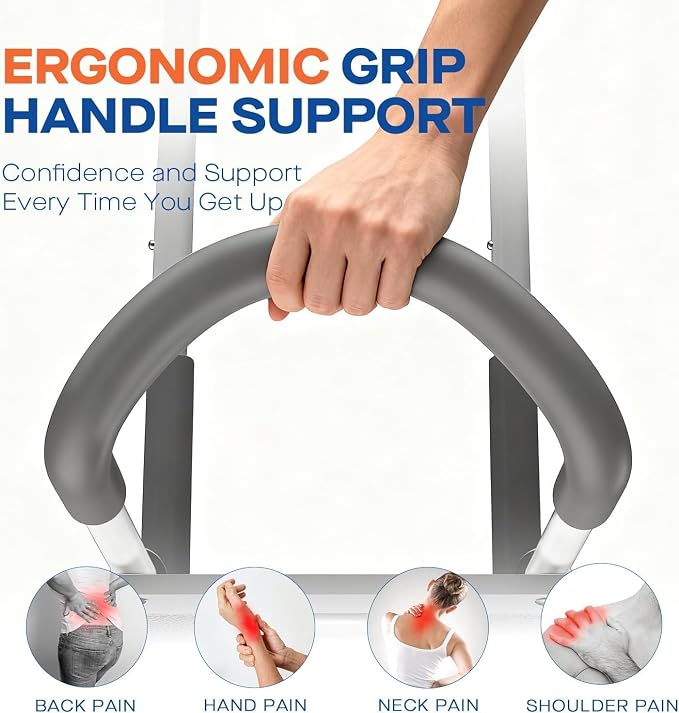 Bed Rails for Elderly Adults Safety: Bed Rails for Seniors with Motion Lights & Storage Pouch, Adjustable Bedside Grab Bar, Bed Cane with Strong Support Leg