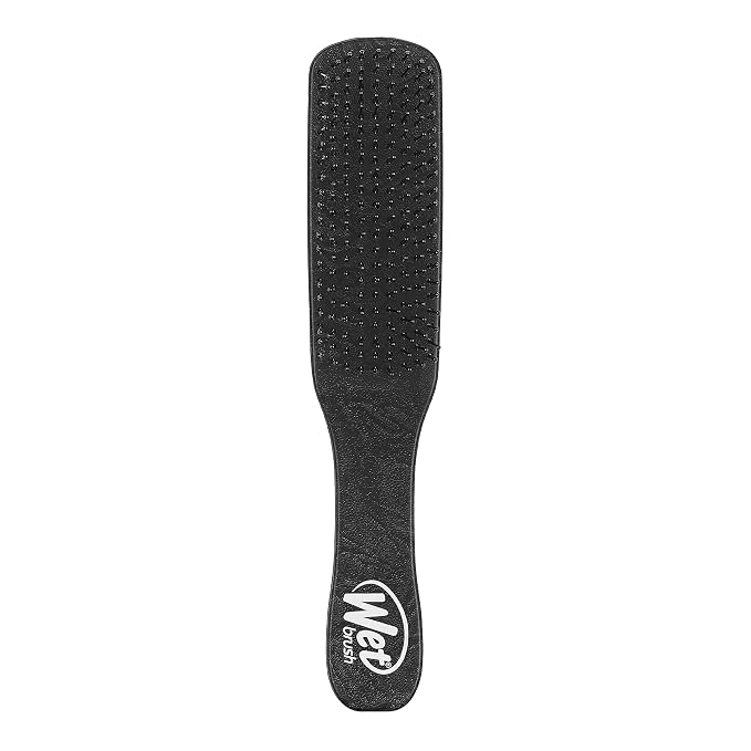 Wet Brush Detangling Hair Brush for Men, Black, Stimulates Scalp & Beard for Fuller Stronger Hair, Intelliflex Detangler Help Bristles Promote Growth & Protect from Breakage, Pain-Free (Pack of 2)