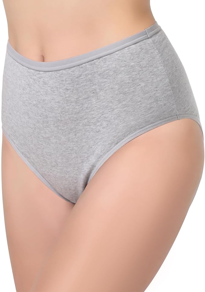 AIRCUTE Washable Urinary Incontinence Protective Underwear for Women Leak Proof Absorbent Reusable Panties 60ML 1 Pack (Gray, X-Large)