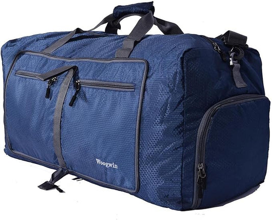 Woogwin Travel Duffel Bag Large Foldable Waterproof Overnight Bag for Beach Swim Bags Pool Sports Gym