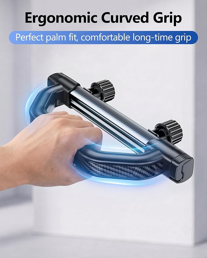 Car Assist Handle for Elderly Pregnant Women Kids - Headrest Mount | Ergonomic Grap Handle, Quality ABS, 2 Storage Hooks, Stable Bolt-Lock System, Broad Compatibility, Easy Installation