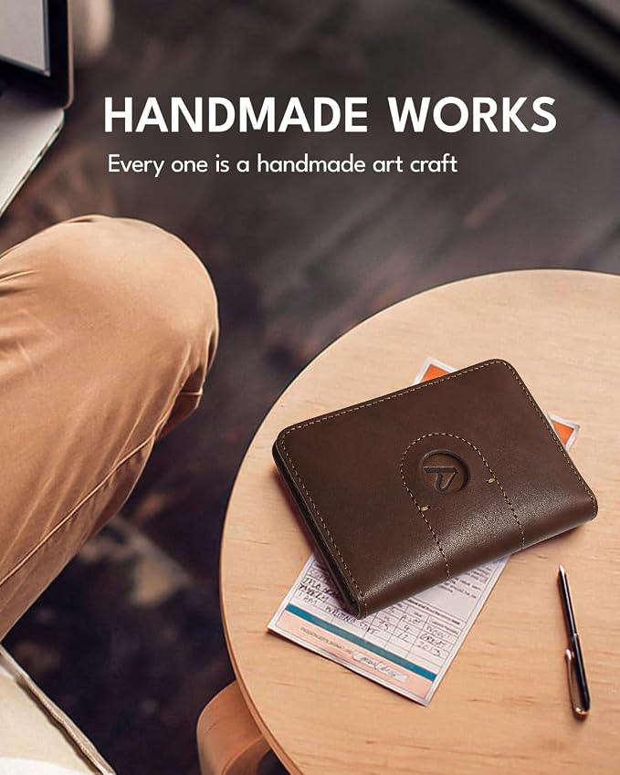ALLIVE Passport Holder for Travel, Genuine Leather Passport Holder with AirTag Slot for Women and Men, Passport Cover Wallet Travel Must Haves Airport Essentials, Travel Gifts, Brown