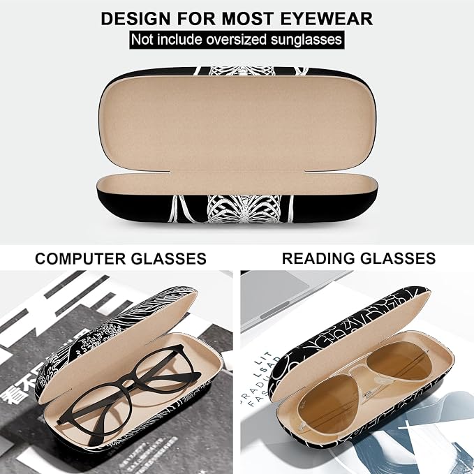 Eyeglasses Case, Hard Shell Protective Case for Glasses, Unisex for Women Men