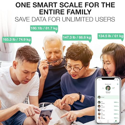 Korescale Gen2 Digital Smart Scale with BMI, Body Fat, Muscle Mass, Weight | Highly Accurate Bathroom Scales, Bluetooth Composition Analyzer | Compatible with KoreHealth, Apple Health App (Black)