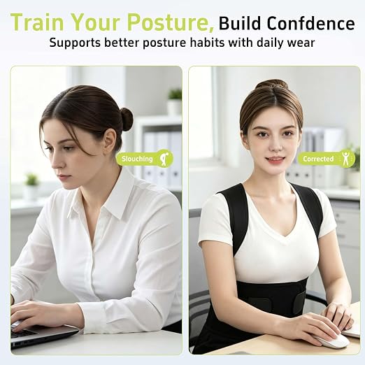 Posture Corrector for Women and Men Back Brace Support Straightener Scoliosis Upper Spine Instant Upright Hunchback Correction Kyphosis Fixer Adjustable Shoulder Straps Breathable (Black XL)
