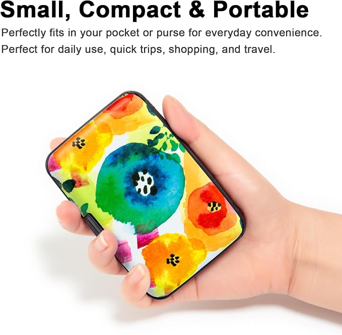 Credit Card Holder Small RFID Blocking Wallet Business Metal Slim Mini Aluminum Hard Case for Women Men