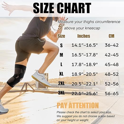 NEENCA Copper Knee Brace for Women and Men, Knee Compression Sleeve for Knee Pain, Arthritis, ACL, Meniscus Tear, Joint Pain Relief, Knee Support for Running, Working Out, Fitness, Weightlifting -Pair