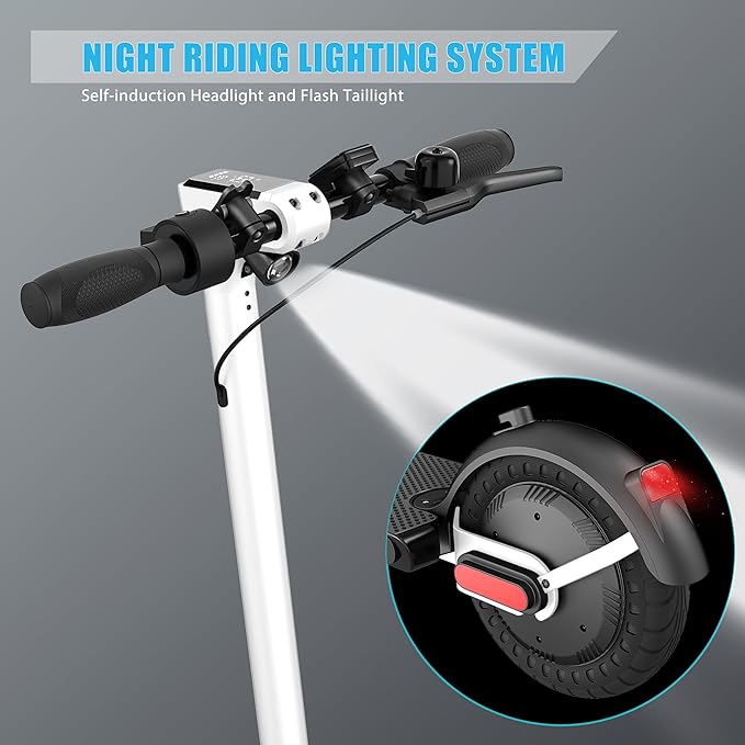 Caroma Electric Scooter with Seat Option,500/350W Motor Up to 25/20 Miles Range & 25/20 MPH Speed,9" Tires,Adjustable Electric Scooter for Adults,Foldable Commuting