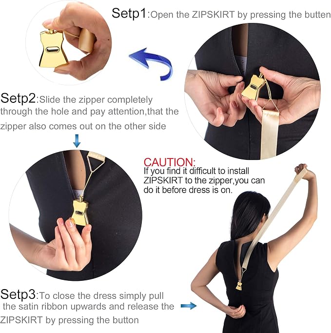 Zipper Helper, Easy Zip Up Dress Assistant - Works on Multiple Zipper Types, Firm Grip