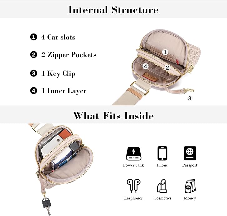 Anti Theft Crossbody Bag for Women, Small RFID Blocking Sling Purse with Zipper Lock for Travel, Vegan Leather