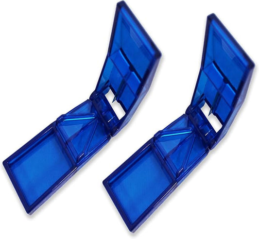 Rehabilitation Advantage V-Grip Pill Splitter Tablet Cutter, 2-Pack – Compact 3.25" x 1.25" x 1" Design with Durable Stainless-Steel Blade for Easy & Precise Pill Cutting