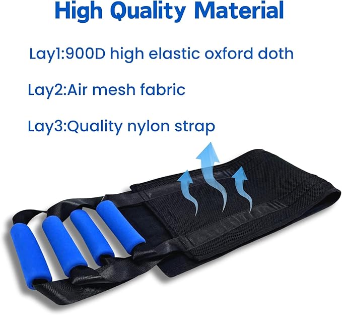 35 Inch Transfer Sling,Lifting Gait Belt for Disabled, Elderly, Injured,Seniors-Heavy Duty Patient Lift Sling Mobility Aid for Transfer Bed to Wheelchair