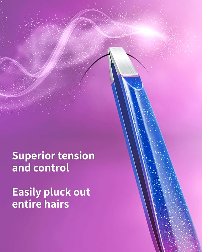 MORGLES Tweezers Set 9 Pcs Nail Clipper Kit with Case for Eyebrows Grooming | 5 Tweezers, Clippers, Scissors, Rust-Proof Steel, Travel Press-On Case, Gift for Him/Her, for Splinters, Brows, Facial Hair