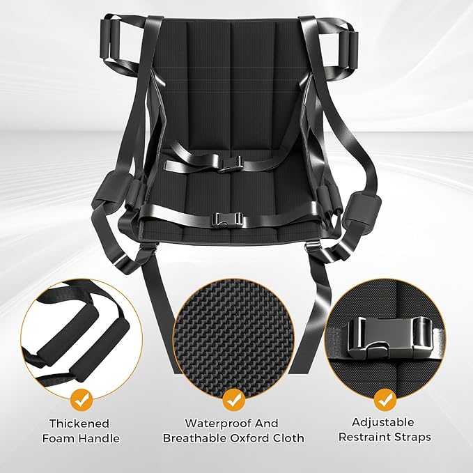 Patient Lift Transfer Belt for Wheelchair to Car/Bed, Emergency Evacuation Chair Stair Lift Assist pad, Portable Home Slide Board Sling Seat Cushion for Transferring Elderly and Disabled People.