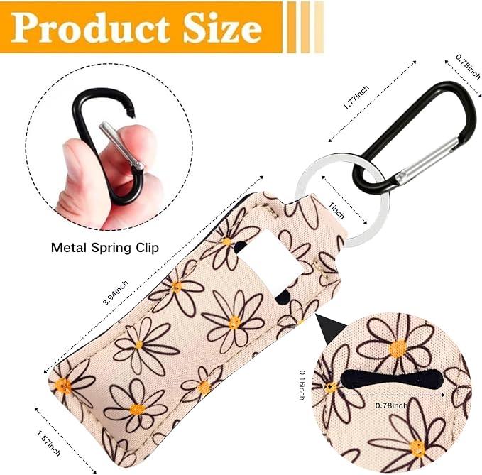 Chapstick Holder Key Chain Lipstick Holder Lip Balm Holder Keychain | Stocking Stuffers Gift, Compatible with Chapstick, Lip Balm and Lipstick, Bag Charm Accessories, Gifts for Women Friend