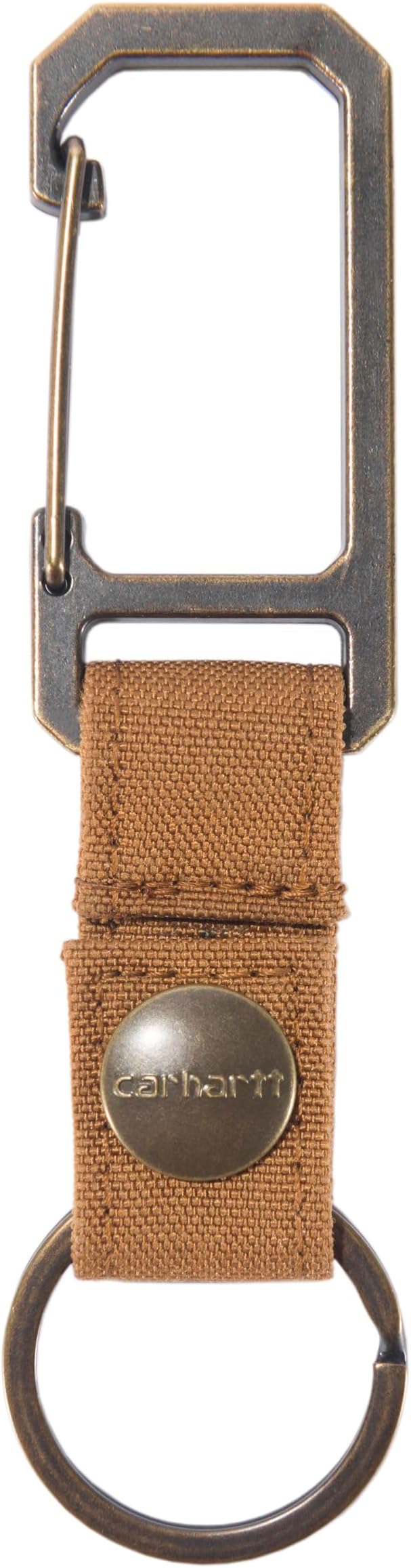 Carhartt Unisex Adult Durable Metal Key Keeper, Belt Loop Key Ring Holder with Self-Locking Metal Gate Clip for Car/Home Keys