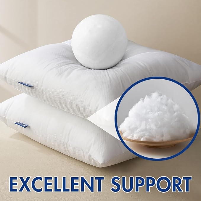 MIULEE Pillow Insert 13x21 Inch Decorative Rectangle Throw Pillow Inserts | Premium Fluffy Pillow Forms Sham Stuffer for Sofa Couch Living Room